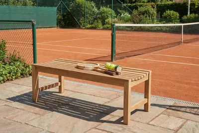Produktbild von Teak Garten Tennisbank Slater | Tischbank- 130x46x45