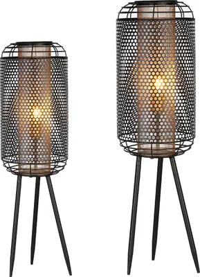 Obrázok produktu pre Čierno medená stojacia lampa industry