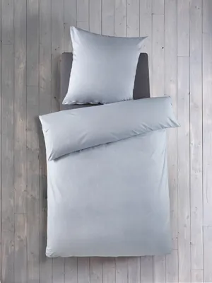 Produktbild von Soma Chambray Bettwäsche 135 x 200 cm Bettbezug 135 cm x 200 cm Kopfkissenbezug 80 x 80 cm eisblau eisblau