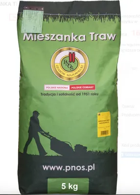 Zdjęcie produktu dla Trawa Trawnik | nasiona  traw | GAZONOWA ogrodowa | 5kg | PNOS Ożarów