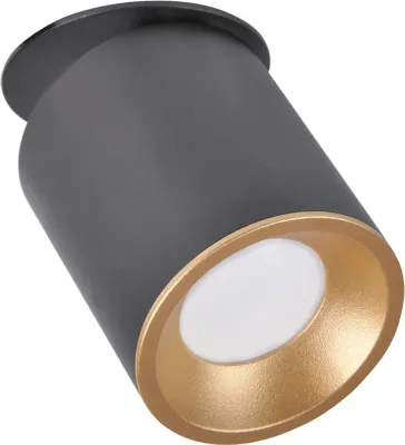 Obrázek produktu pro GU10 černo-zlaté pohyblivé svítidlo PALLAS pro zapuštěnou montáž 314123 Polux