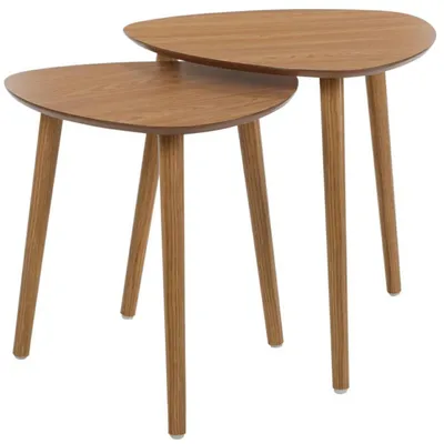 Immagine prodotto di H&S Decoration | Set di tavolini - Marrone - Legno - Elegante, moderno, versatile, elegante