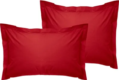 Produktbild von L'Essentiel Linge de Maison, Tonne Rosse - Abel, Oxford-Kissenbezug-Set (2 Stück) (FR), 100 % BAUMWOLLE RANFORCE, Rot,  60 x 60+5 cm