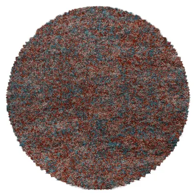 Produktbild von Hochflor Teppich Enrico rund, Farbe: Terrakotta, Größe:80 cm rund
