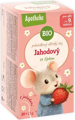 HERBATKA BAJKOWA DLA DZIECI - DZIKA RÓŻA, ROKITNIK I TRUSKAWKA BIO (20 x 1,5 g) 30 g - APOTHEKE