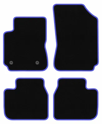 Image de Tapis de sol en moquette noir/bleu pour Citroen C4 Cactus II 2018- 4 pièces