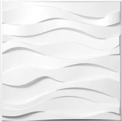 Produktbild von Famanu 3D Wandpaneele 13-teilig PVC Dekorativ 50x50cm Wellenstruktur