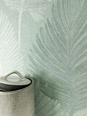 Produktbild von NEWROOM Tapete Vedran Sage Grün Vliestapete - Modern Palmenblätter Pflanze Germany