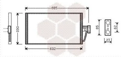 Immagine prodotto di VAN WEZEL 06005254 Condensatore climatizzatore Condensatore climatizzatore per BMW 5 Berlina (E39)
