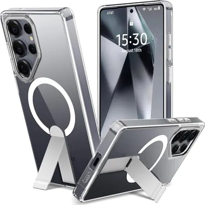 Immagine prodotto di Custodia Kickstand per Samsung Galaxy S24 Custodia ultra protettiva con supporto protezione militare per telefoni cellulari