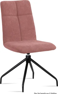 Produktbild von Esszimmerstuhl drehbar (8er-Set) Dniren 47x92x60 Schwarz/Rosewood