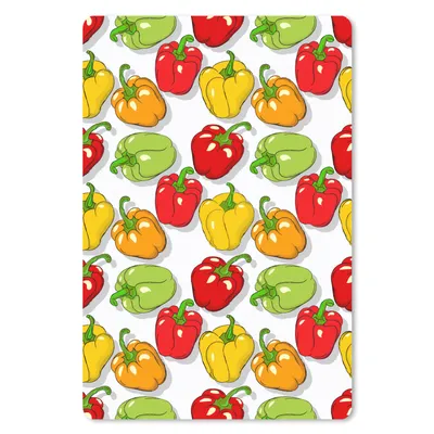 Produktbild von MuchoWow® Mauspad Mousepad Muster - Lebensmittel - Paprika 40x60 cm - Mousepads - Maus Mat - Pad - Mausunterlage - Schreibtisch Accesoire