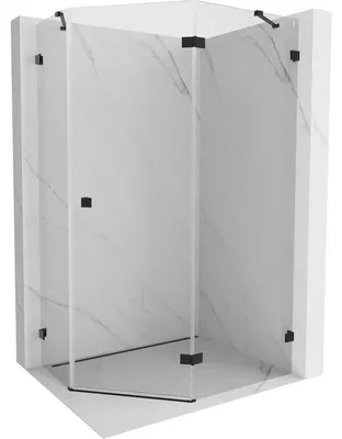 Obrázek produktu pro Mexen Lunar pentagonální sprchový kout, pravý 100 x 90 cm, transparentní, černý - 831-100P-090L-70-00-P