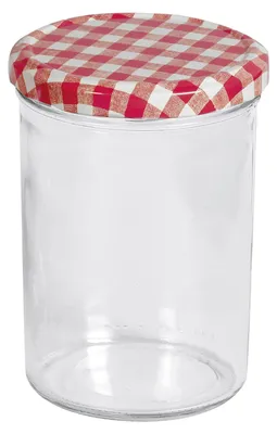 Immagine prodotto di EMSY Schraubdeckelglas Sturz mit 82mm TO-Deckel kariert 440 ml 15 Stück Verkaufseinheit 121666 4012699591154