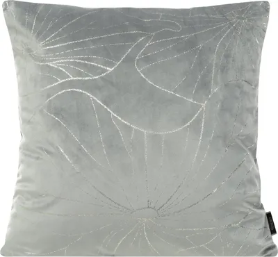 Image de EUROFIRANY | Housse de coussin - 45x45 cm - Gris - Velours