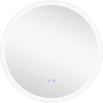 Obrázek produktu pro Kulaté koupelnové zrcadlo – LED zrcadlo – 70 x 70 cm – proti zamlžování – 3 barvy světla – stříbrné