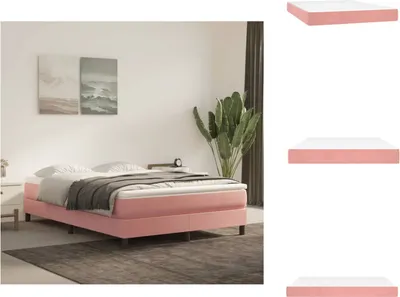Produktbild von vidaXL Taschenfederkernmatratze Rosa 140x200x20 cm Samt - Matratzen