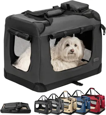 Produktbild von Hunde-Transportbox dibea Hundetransportbox Hundetasche, TB10021, schwarz