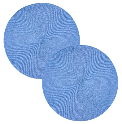 Produktbild von Tischset 2er Set Bleu rund 35 cm Ø Platzset abwaschbar Platzdeckchen