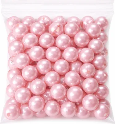 Produktbild von 115 Kunstperlen 10mm Wachsoptik Dekoperlen Bastelperlen Kunststoff Perlen rosa