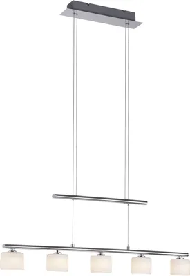 Produktbild von Paul Neuhaus LED Pendelleuchte HYDRA höhenverstellbar, Glasschirme klassisch silber Wohnzimmer, Esszimmer, Küche 2209-18, 2209-55