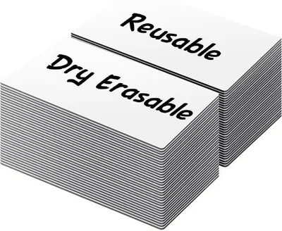 Obrázok produktu pre Magnetické štítky, biele, na popisovanie, 50 ks, 5 x 10 cm