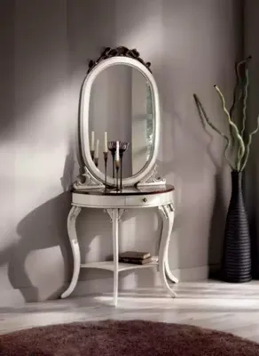 Produktbild von Tisch Klassische Konsole Spiegel Schminktisch Schlafzimmer Set 2tlg.