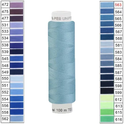 100m / 1 Spule Unipoly 120 TEX14x2 Polyester pastelltürkis