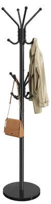 Image de SONGMICS, porte-manteau en acier avec base en marbre, 30 x 30 x 173 cm