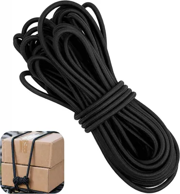 Imagen del producto de Cuerda elástica Sandow, 10 metros x 4 mm, color , resistente a los rayos UV, ideal para jardinería y camping
