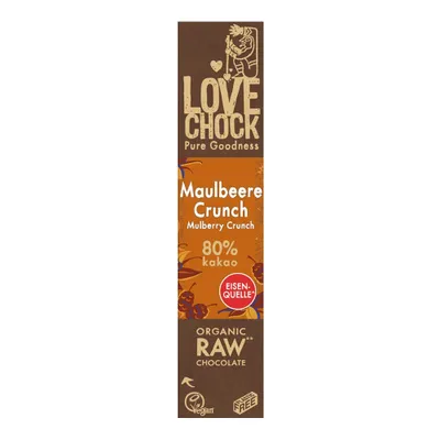 Immagine prodotto di Tavoletta di cioccolato crudo - Mulberry Crunch 80% cacao 40g