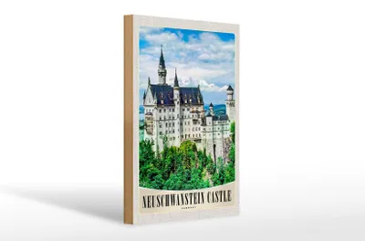 Produktbild von Holzschild Reise 20x30cm Neuschwanstein Schloss Architektur