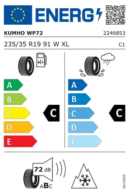 Immagine prodotto di 4 cerchi invernali completi per VW Beetle, Eos, Golf V, Golf VI, Golf VII, Golf VIII, Jetta, misura 8x19, pneumatici 235/35 R19 91W Kumho