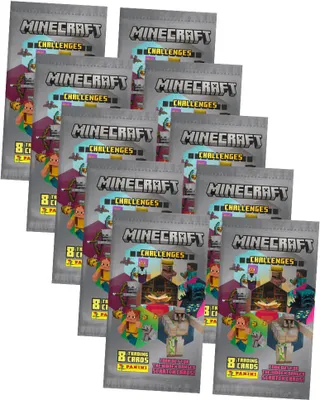 Produktbild von Panini Minecraft 4 Karten - Sammelkarten Challenges Trading Cards (2025) - 10 Booster