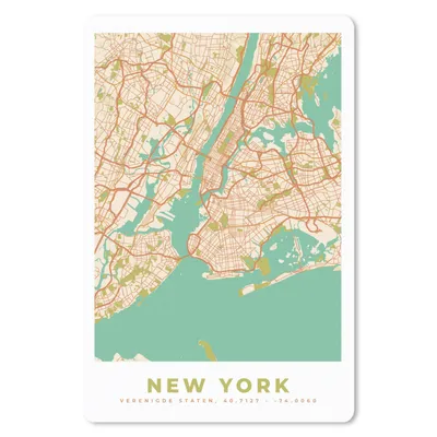 Produktbild von MuchoWow® Mauspad Mousepad New York - Stadtplan - Vintage - Karte 40x60 cm - Mousepads - Maus Mat - Pad - Mausunterlage - Schreibtisch Accesoire