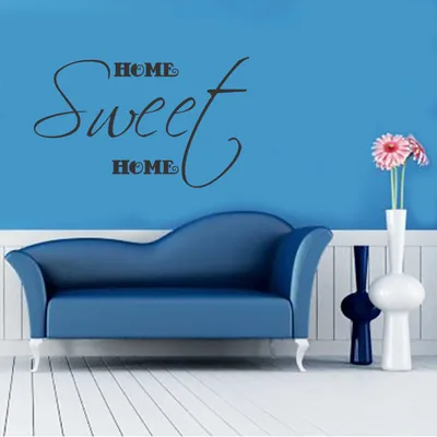 Produktbild von Wandtattoo - Wandaufkleber - Wandtattoo "Home Sweet Home" - 60cm x 36cm schwarz - Dekoration Küche Wohnzimmer Wand