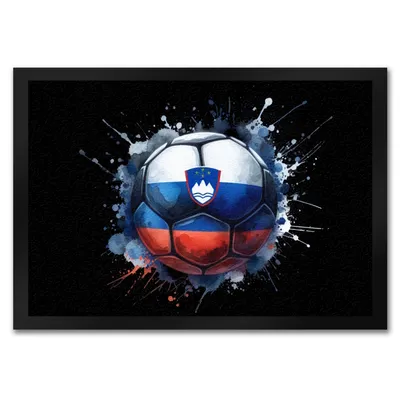 Produktbild von Fußball Slowenien Flagge Fußmatte in 35x50 cm