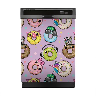 Produktbild von Magnete Dekorative 60x70 cm Küche Magnetmatte Spülmaschine - niedlich Cartoon Donuts