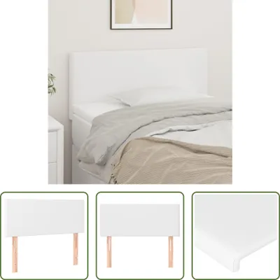 Produktbild von The Living Store Kopfteil Weiß 100x5x78/88 cm Kunstleder