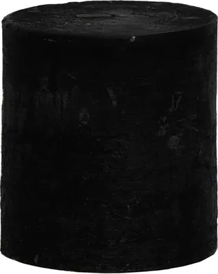 Produktbild von Stumpenkerze durchgefärbt schwarz mamoriert Ø 10 cm x 12 cm