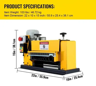 Obrázok produktu pre Stroj na odizolovanie káblov - 370 W - priemer kábla 1-38 mm