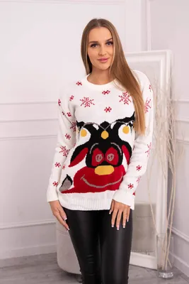 Obrázek produktu pro Kesi Dámský vánoční svetr Flofar ecru Univerzální