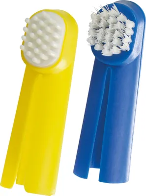Image de Set de brosses à dents pour doigts Brosse à dents pour chien 2 pièces