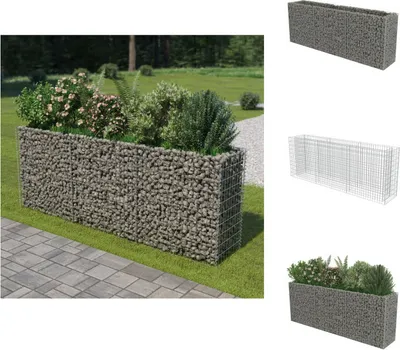 Obrázok produktu pre vidaXL Gabionový záhon Pozinkovaná oceľ 270×50×100 cm - Kvetináče a sadenice