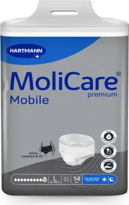 Packaging for adult incontinence products.