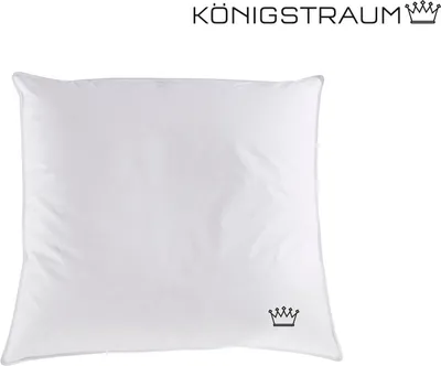 Produktbild von Häussling Königstraum 3-Kammer Federn- und Daunenkissen 80x80 cm | Kopfkissen, Kissen, Deutsche Manufaktur, auch für Allergiker geeignet, Bezug 100% Baumwolle