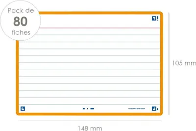 Produktbild von Oxford 400133918, Orange, A6, 105 mm, 148 mm, 80 Stück(e), Frankreich