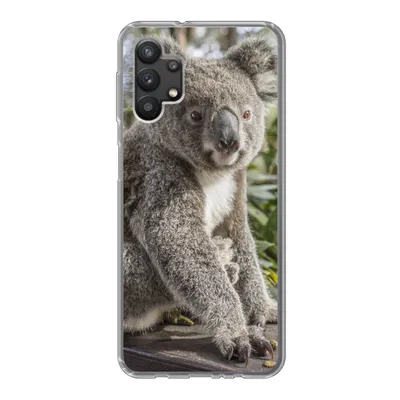 Produktbild von MuchoWow® Handyhülle Schutzhülle Hülle für Samsung Galaxy A32 5G Koala - Holz - Pflanzen - Kinder - Jungen - Mädchen Silikon Softcase Handy Hülle - Softcase