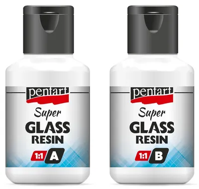 Immagine prodotto di PENTART - Resina di vetro 1:1 - Super resina di vetro - 2x40ml