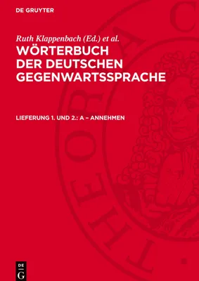 Produktbild von Wörterbuch der deutschen Gegenwartssprache, Lieferung 1. und 2., A - annehmen
